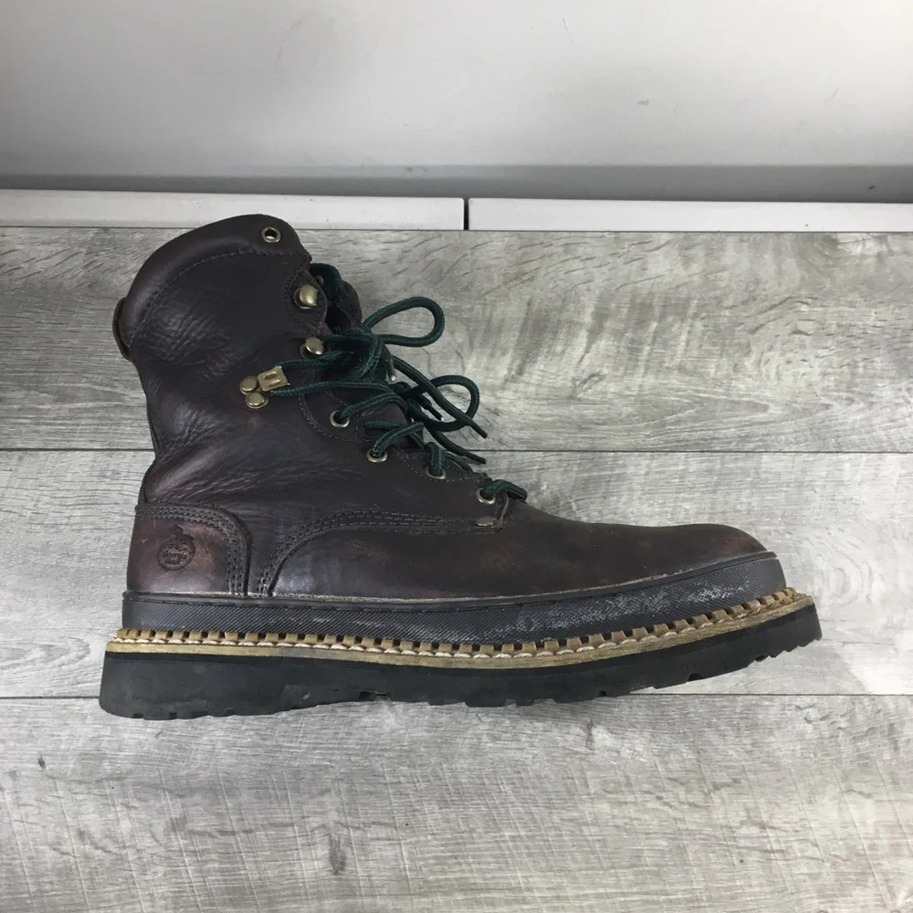 Mens Georgia Giant G8374 Work Steel Work Boots Waterproof Leather Size 10.5 M